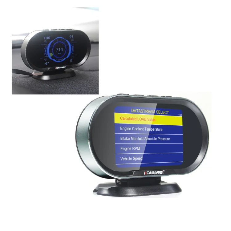 OBD2 Car HUD Display Scanner KW206 Car Voltage Water Temperature Speed Alarm Prompt Meter OBD2 Compliant Vehicle Diagnose Tool
