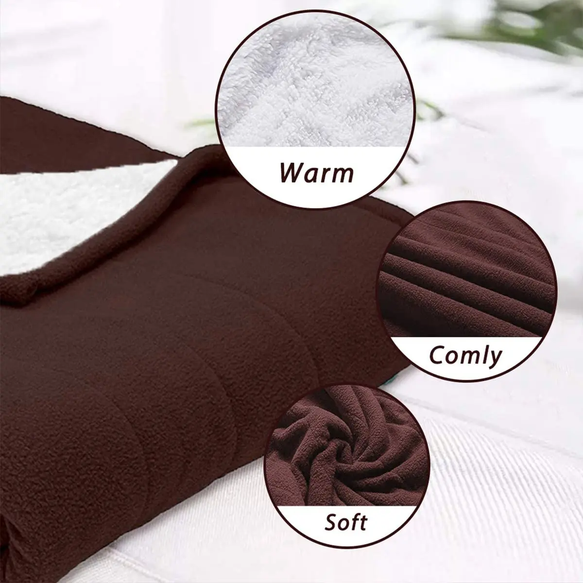 UK  Carbon Fiber Heated Throw Electric Blanket With Warm