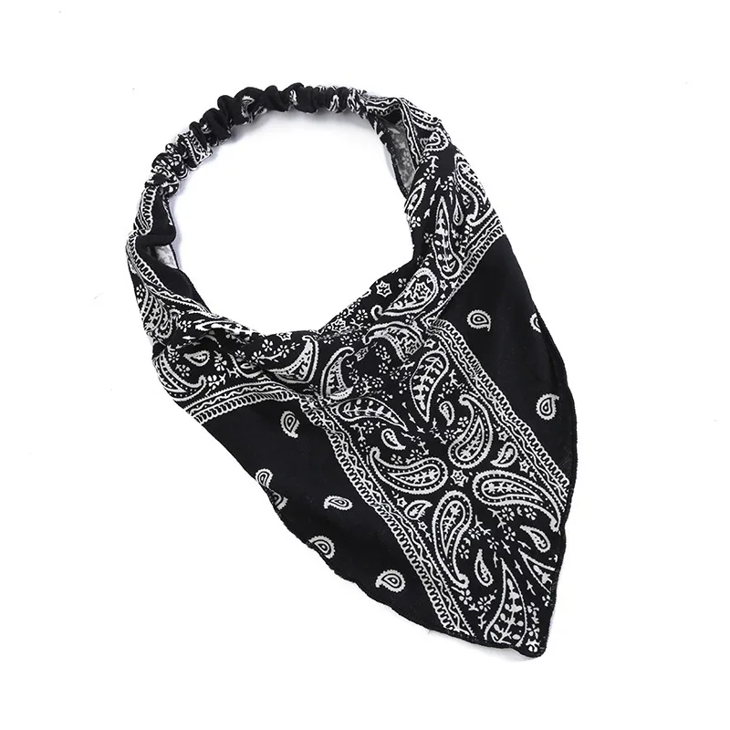 Women Flower Pattern Head Wrap Elastic Hair Scarf Headband Head Kerchief Triangle Bandana for Girls Hair Accessories