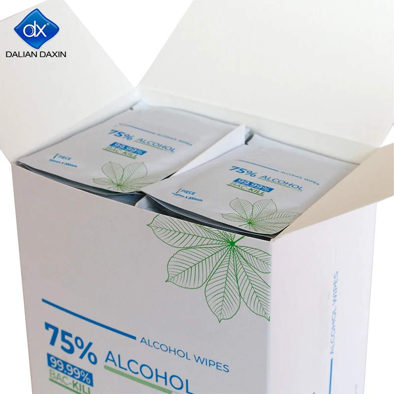 Custom Disposable Surface Cleaning 70% Isopropyl Alcohol Pads Lens Wipes Disinfection