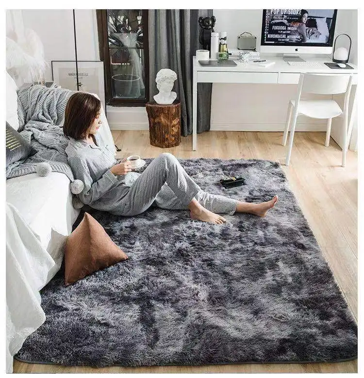 salon fluffy Carpet soft living room modern Loop Pile fluffy rugs for living room and bedroom