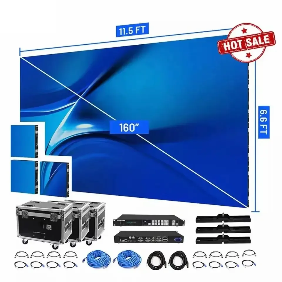 P3.91 Led Video Wall System Backdrop Screen Indoor Curved Rental Display Exhibition Booth Stage Screen Panel