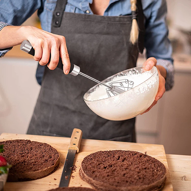 Хит продаж, 10 '12' 14 'взбиватель яиц, полуавтоматическая вращающаяся проволочная проволока из нержавеющей стали, мешалка для яиц, венчик