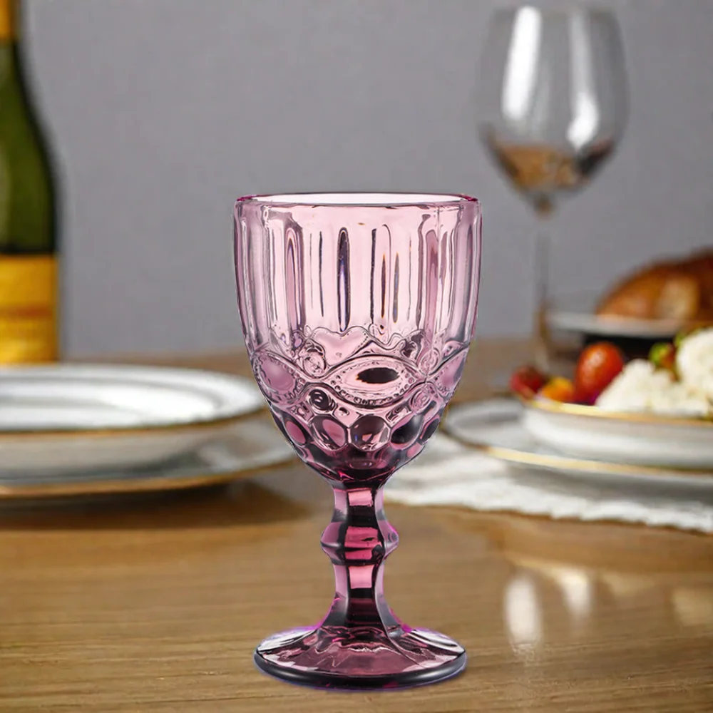 Wedding Vintage Champagne Blue Amber Water Wine Cup Color Glassware Blue Goblets Goblet Crystal Wine Glass 240ml 300ml