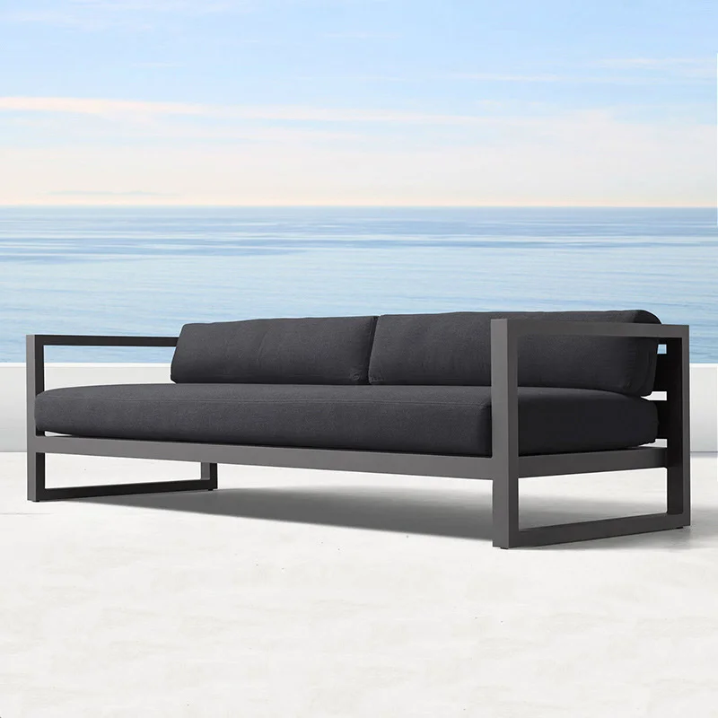 Hotel Modern Balcony Furniture Outdoor Lounge Set Luxury Aluminum Garden Furniture Metal Outdoor Sofa Set