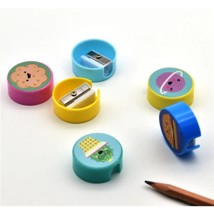 Factory supply novelty cute portable fast different shape funny pencil sharpener with box