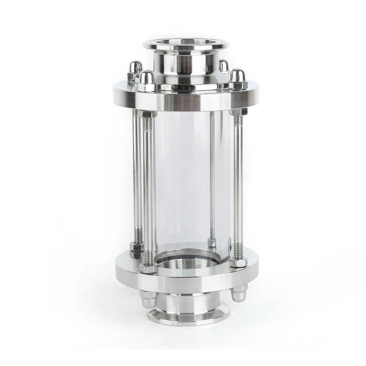 SS304 SS316 inox hygienic food grade sanitary tri clamp inline stainless steel sight glass