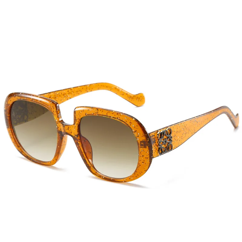 2024 Fashion Luxury Brand Design Square Sunglasses Women Vintage Metal Flower Sequin Frame Gradient Sun Glasses For Female UV400