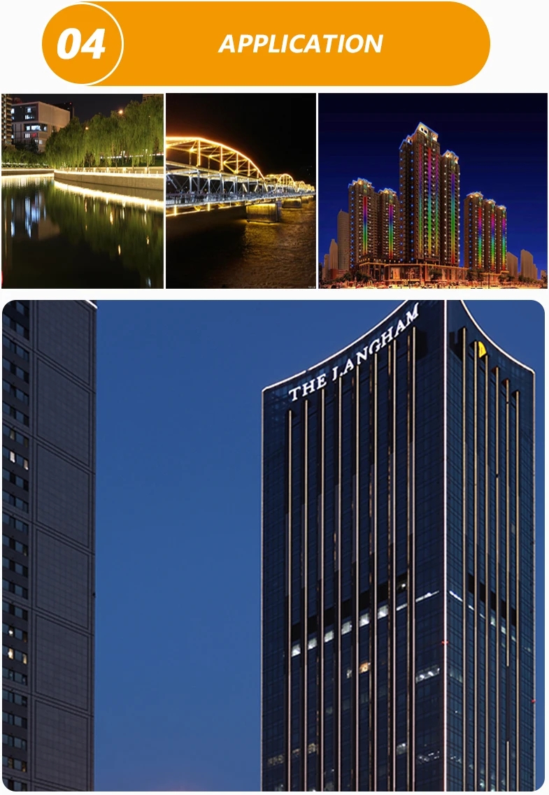 Outdoor Hotel Project Architecture 12W Facade building lighting IP65 Pixel Dmx512 rgb rgbw linear Led Wall Washer Light