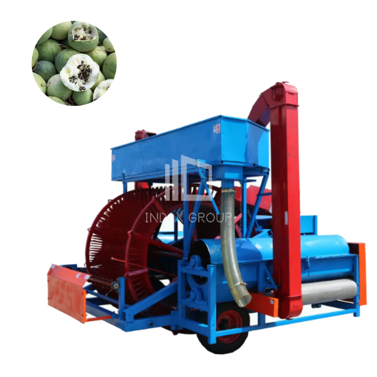 Seed melon harvesting machine/seed extracting machine