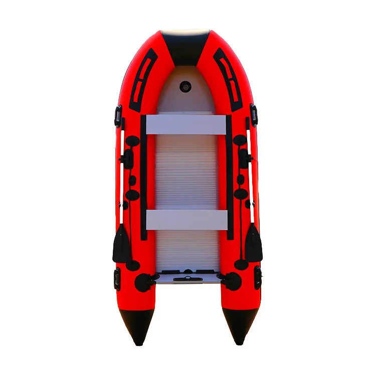 aluminum floor PVC inflatable rubber motor boat rescue boat for sale