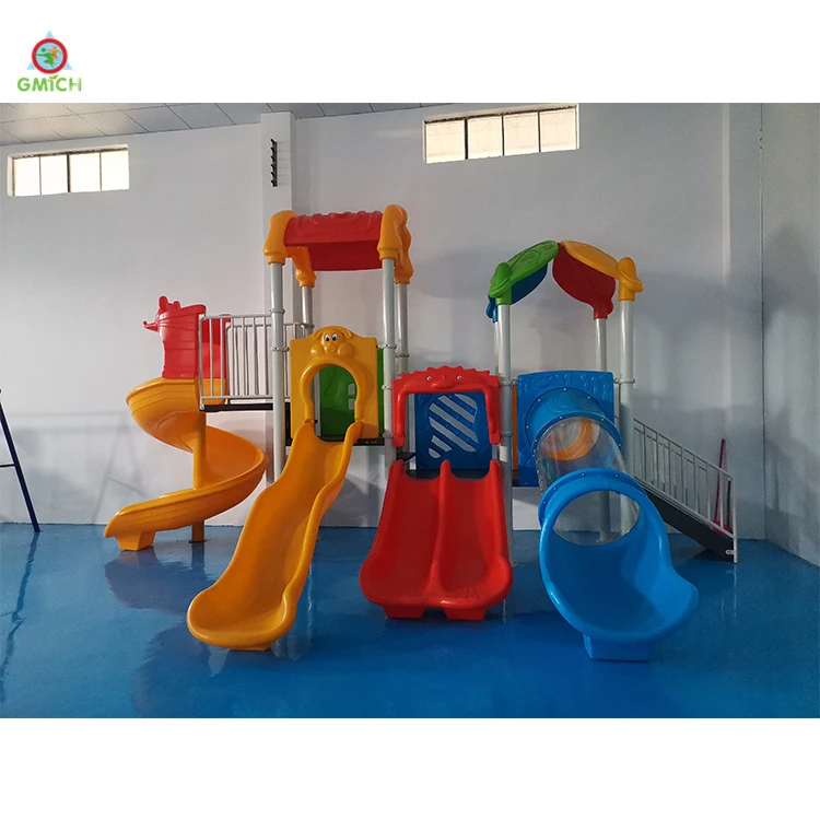 Children outdoor playground equipment supplier jinmiqi factory new design plastic children slide for outdoor amuseemnt park
