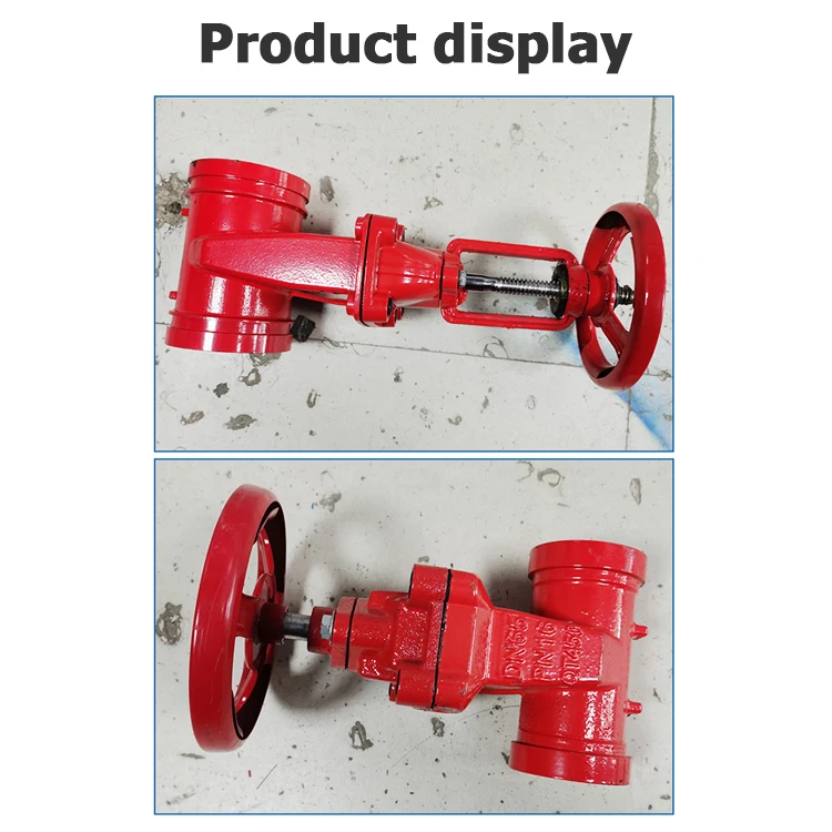 pn16dn50 ductile iron  api 6a red color gate valve