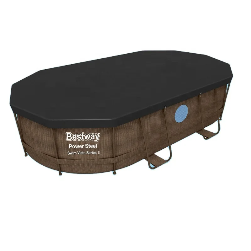 Bestway 56716 Oval Pool Set 5.49m x 2.74m x 1.22m Outdoor Metal Frame Pool Swimming Pool