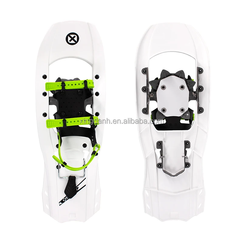 Light weight Plastic snowshoes with Double Hole Strap binding with heel lift All Terrain Snowshoes for Adults Youth