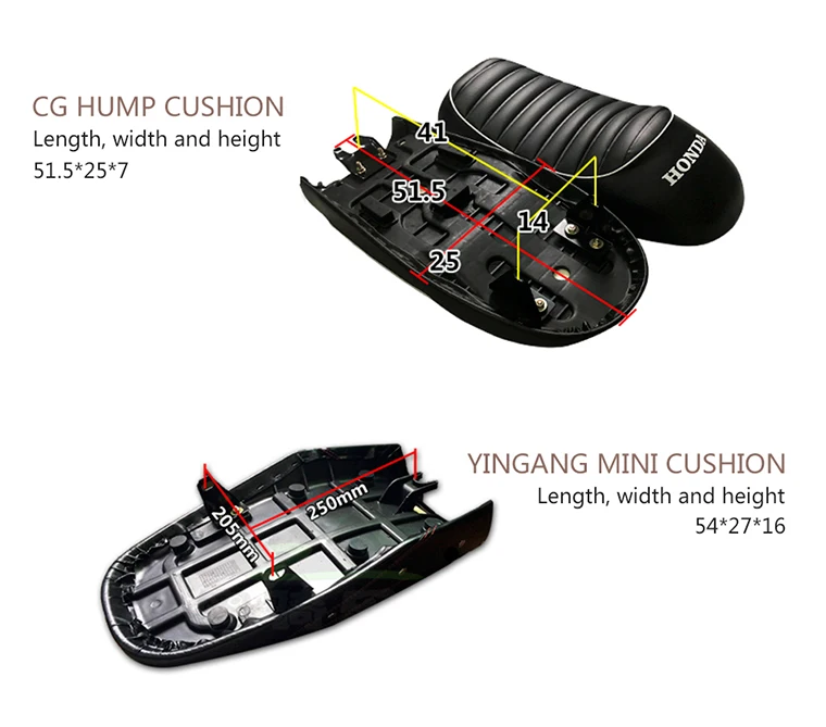  Универсальное мотоциклетное модифицированное сиденье для Кафе Racer Flat Brat Hump седло CG125