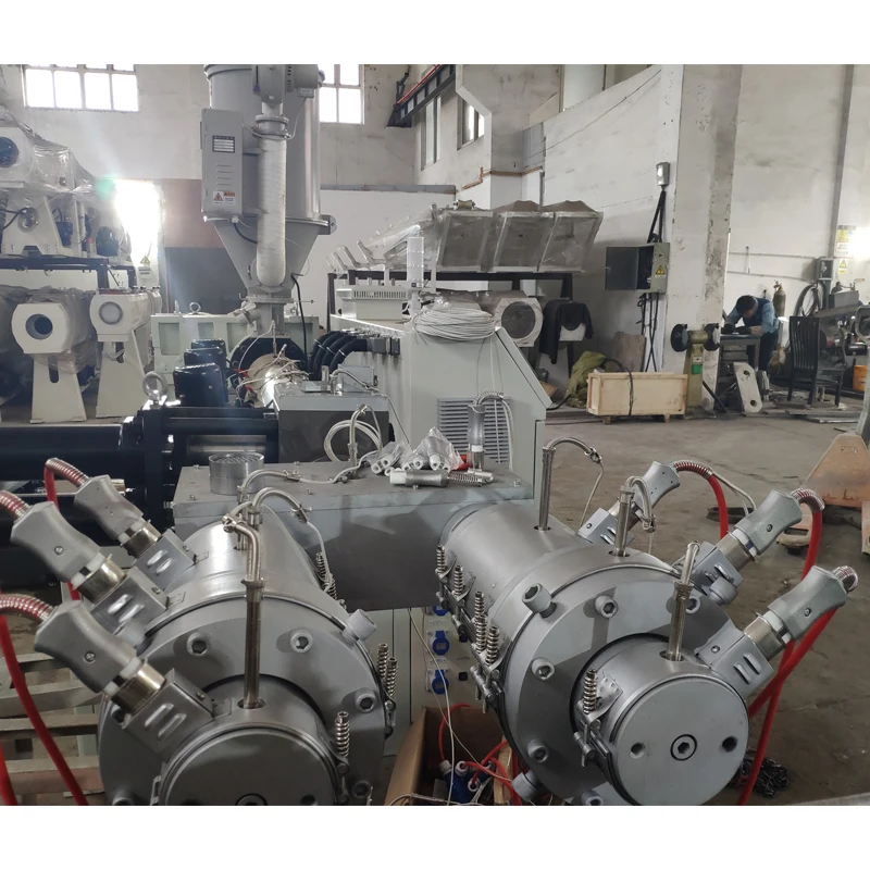 Plastic PVC Conical Twin Screw Extruder for Electrical Wire Conduit Plastic Pipe