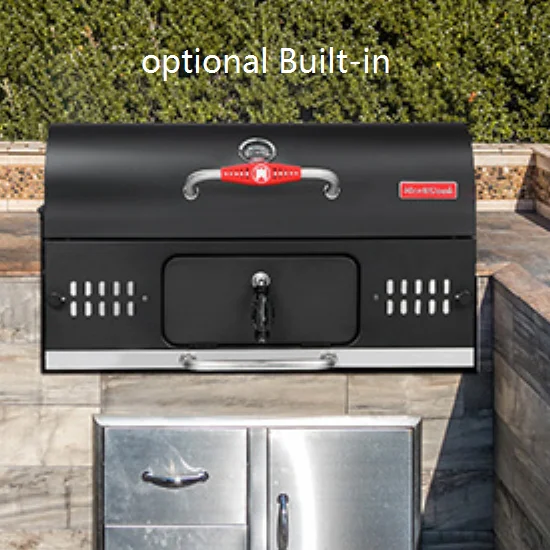 Outdoor Kitchen Heavy Duty BBQ Grills New Design Built In and Trolley Pellet Smoker Rotisserie Barbecue BBQ Charcoal Grill