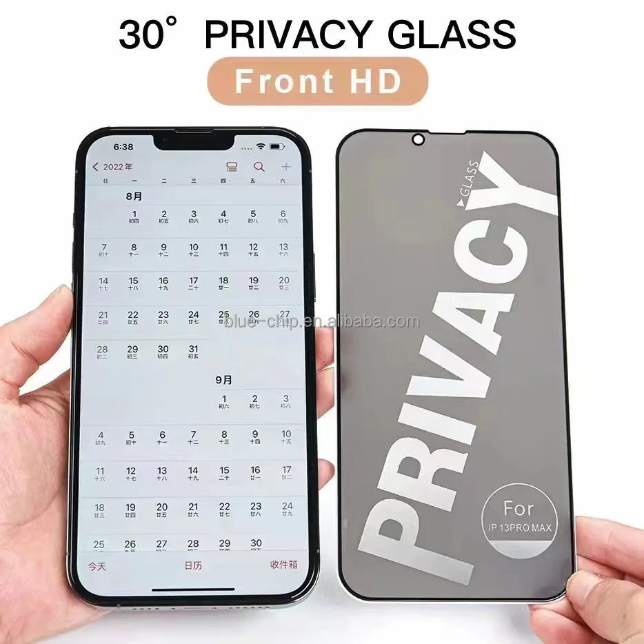 For Iphone 13 14 Privacy Anti-spy Anti-peeping Tempered Glass Privacy Screen Protector for iPhone 12 13 11 Pro Max