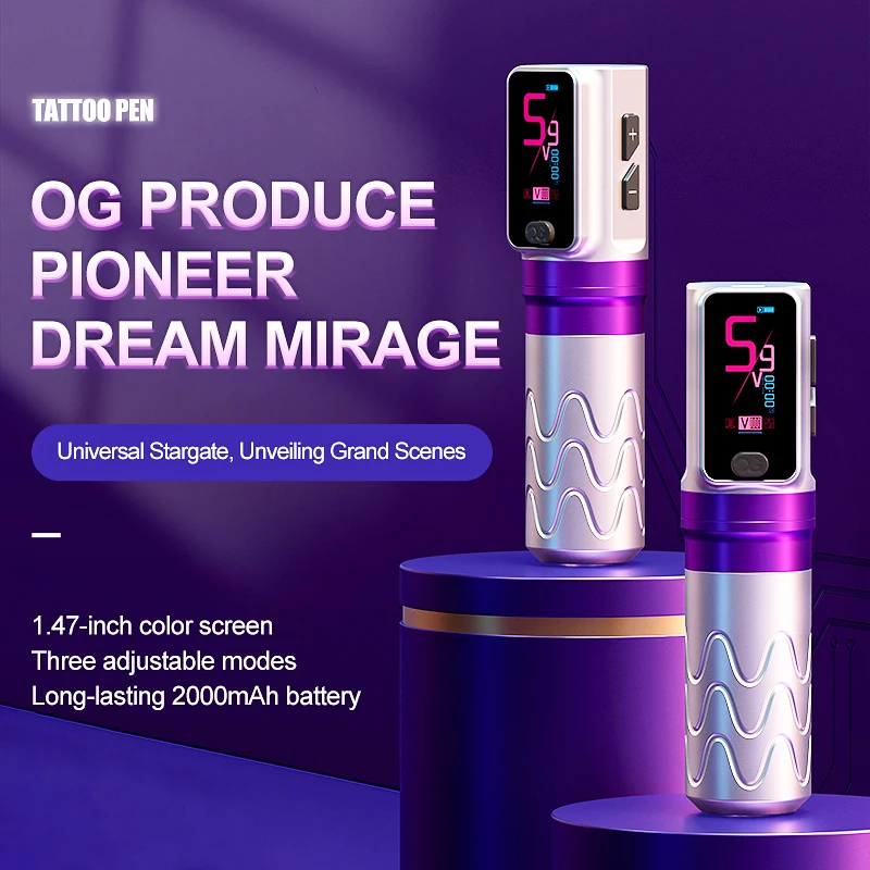 OG Produce Positioning Piercing Weirless Liner Ink Ballpoint Magic Personalized Logo Oem Tattoo Pen Machine Wireless