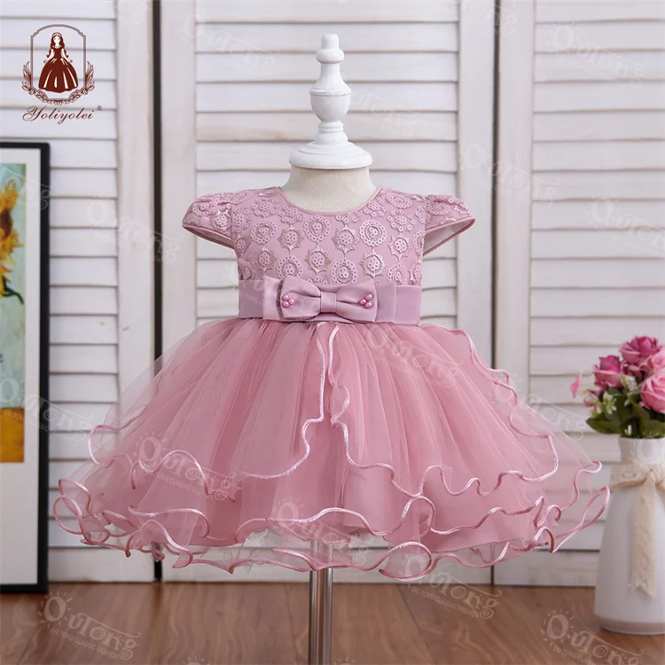 Yoliyolei 2023 новый дизайн модная испанская платье в складку для девочек малышей с вышивкой цветочным узором девочек; Платья От 0 до 2 лет/