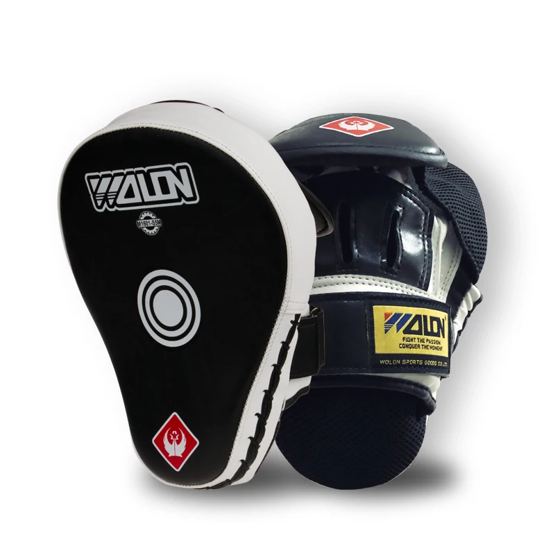 Wolon изогнутые пользовательские логотипы скоростной фокус Перчатки mma обучение боксу и муай тай Фокус перчатки