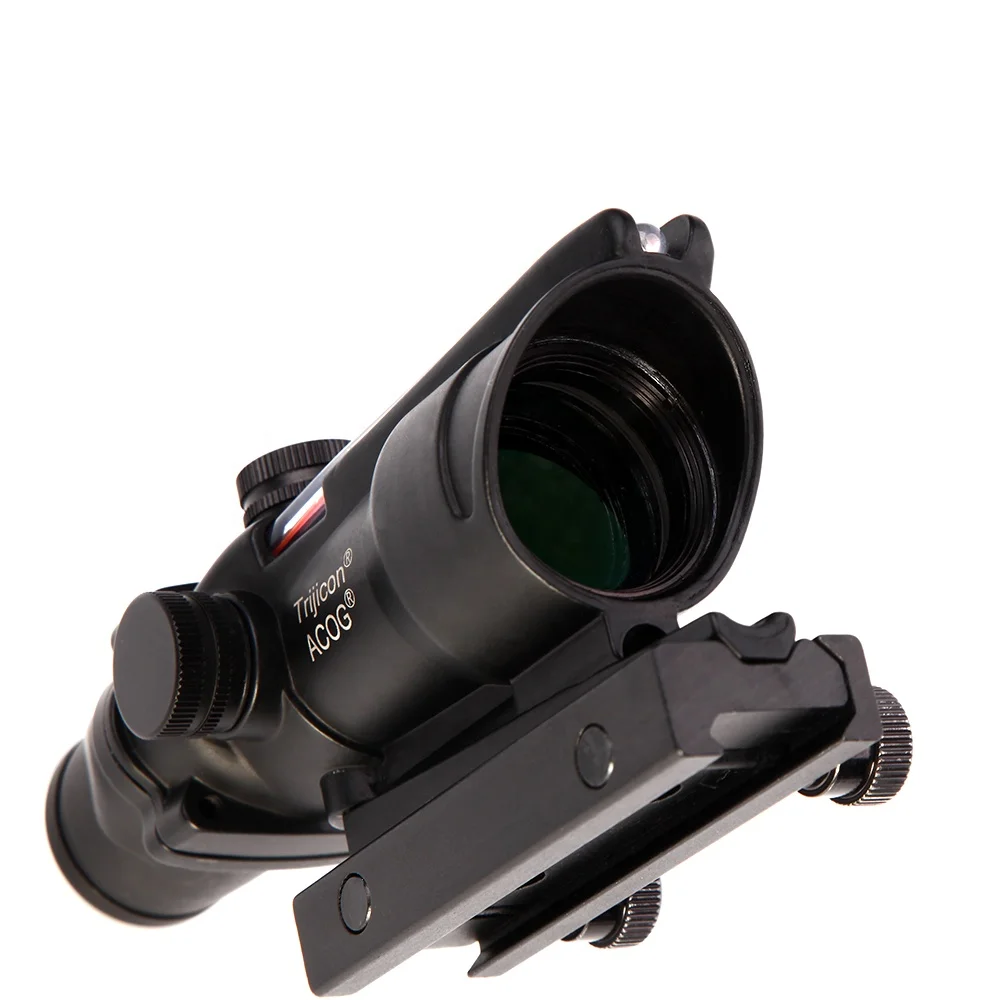 Оптический прицел LUGER ACOG 4X32 оптический с красной точкой и подсветкой тактический для