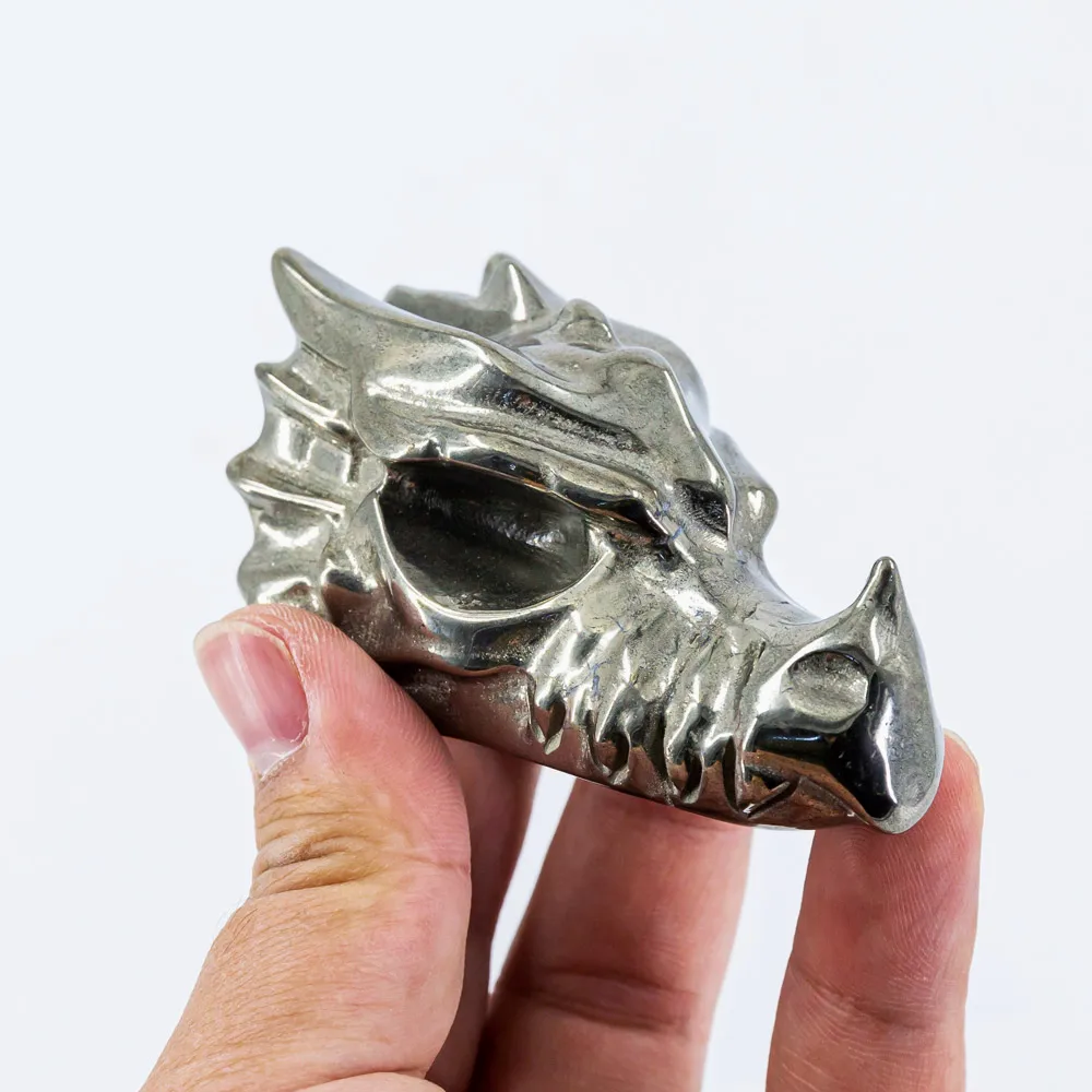 Wholesale Polished Pyrite Dragon Head Healing Nature Crafts Crystals