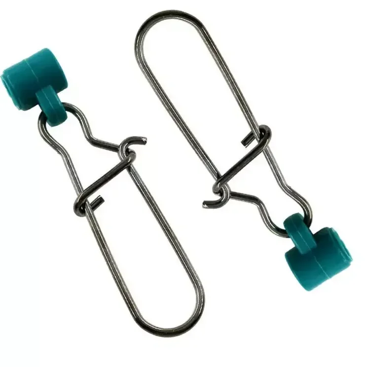 Stainless Steel Hooked Snap Mix Fishing Barrel Swivel Safety Snaps Hooks