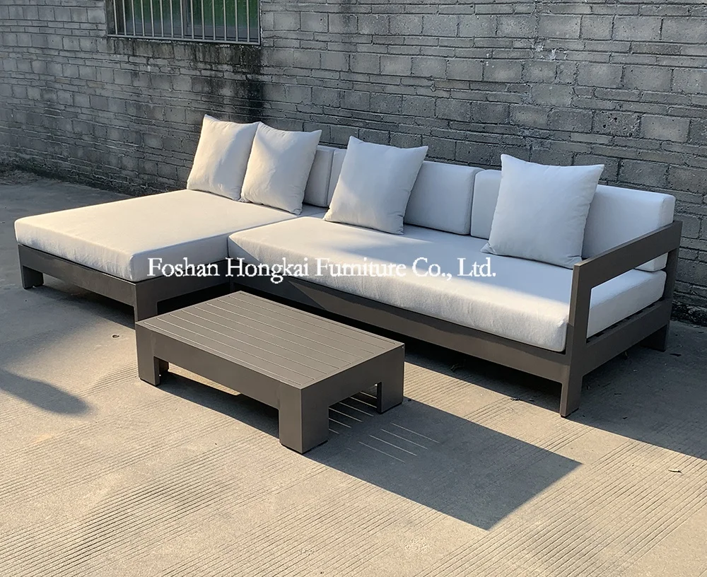 Luxury Metal Aluminum Frame Patio Outdoor Garden Furniture Sofa Set