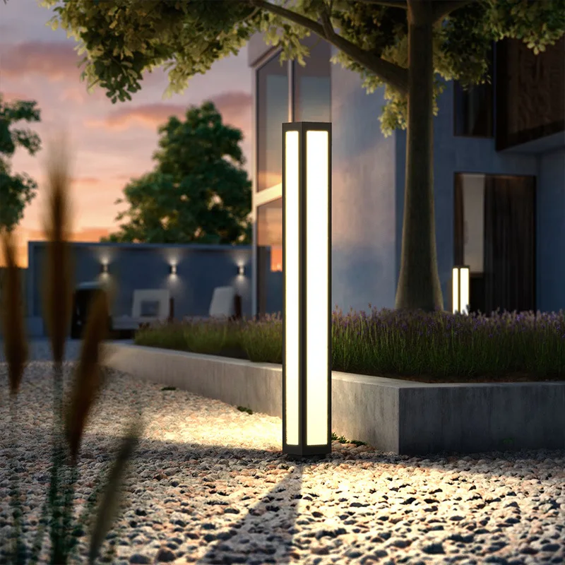 Acrylic lawn light simple modern garden square outdoor waterproof landscape led iron art 220v