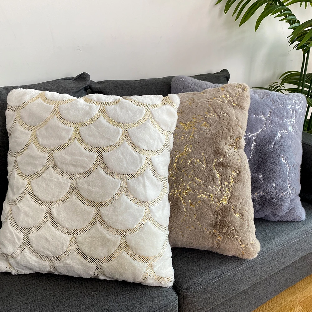 Faux fur pillow cover fluffy rugs Custom size rugs carpets for home decoration