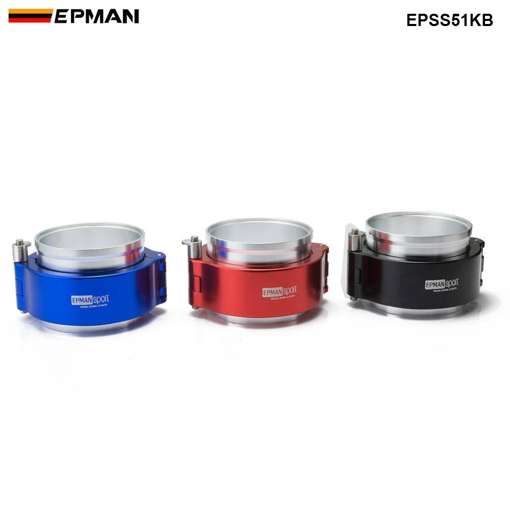 Вытяжной V-образный зажим EPMAN, быстросъемный зажим высокого разрешения, Алюминиевый зажим для труб с наружным диаметром 2,0 дюйма, турбо/интеркулер EPSS51KB