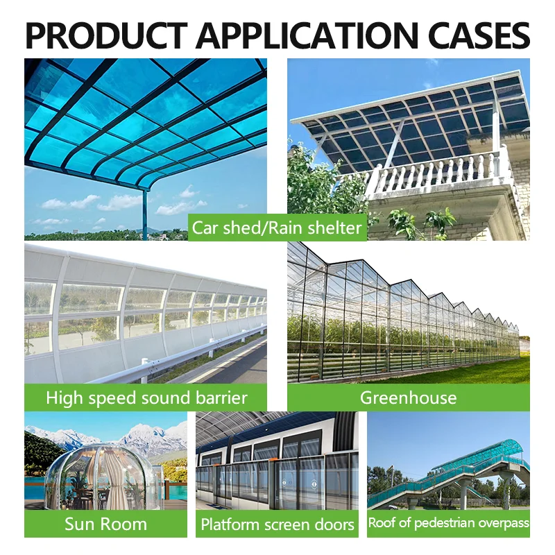multi 2mm 8mm thick soundproof polycarbonate panels greenhouse polycarbonate light diffusing sheet kit