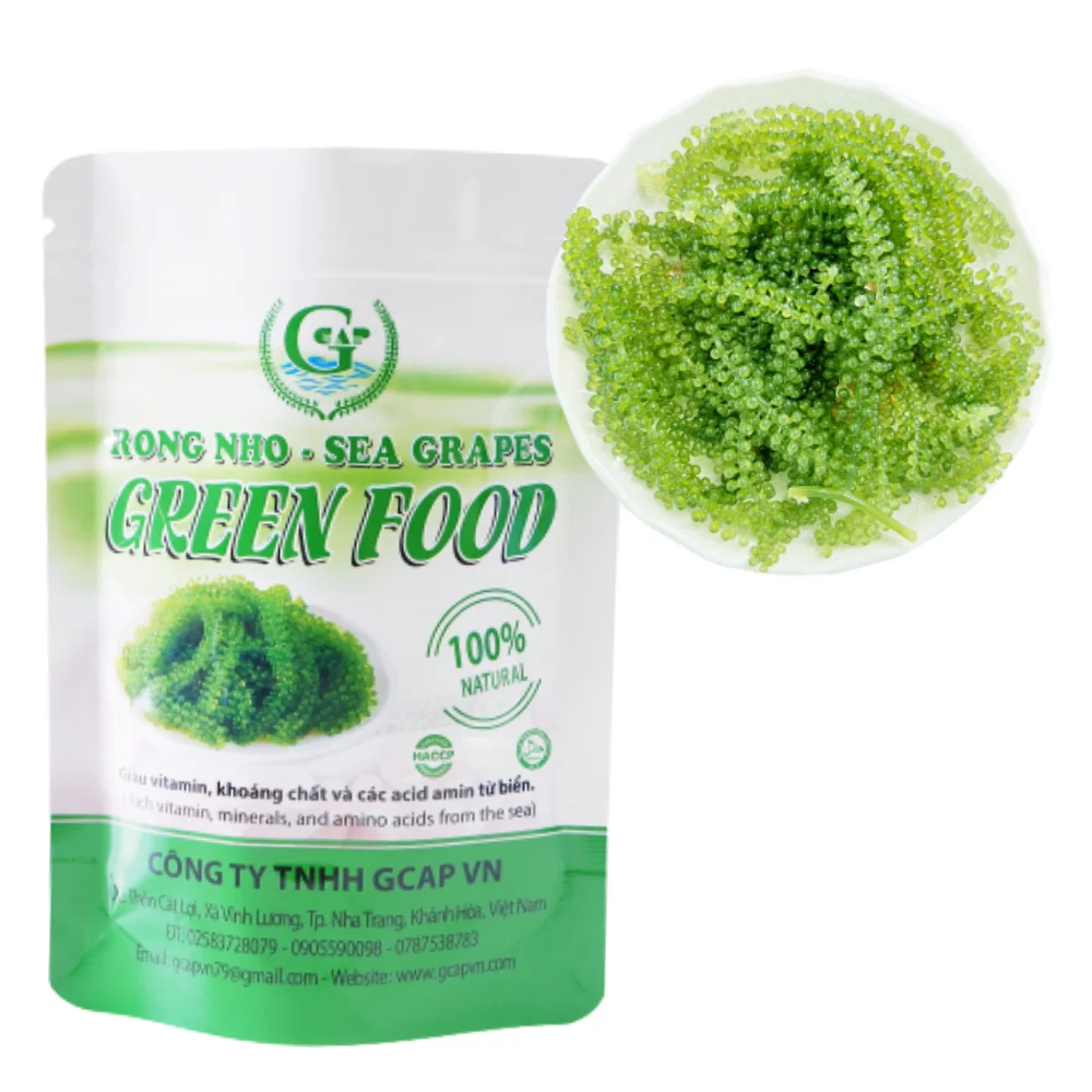 100% Wild Craft Dehydrated Sea Grapes Extract ISO Certified Top Favorite Dried Nori Seaweed Salt Halal Certified Product
