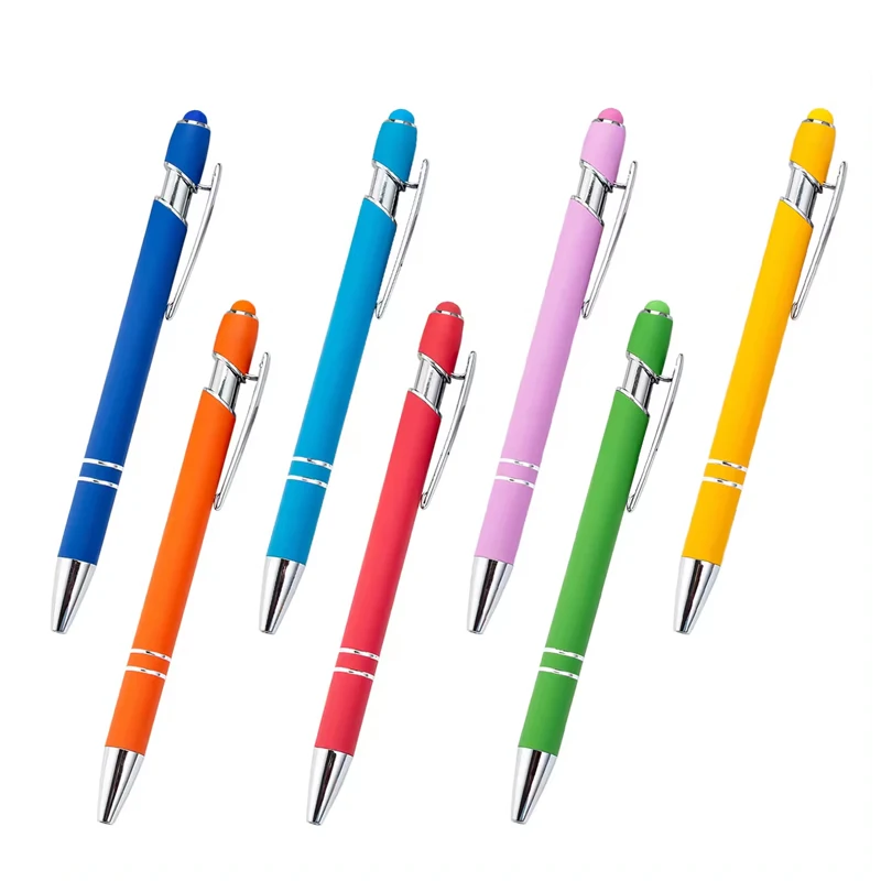 Фабричная оптовая продажа красочная металлическая шариковая ручка с пользовательским логотипом