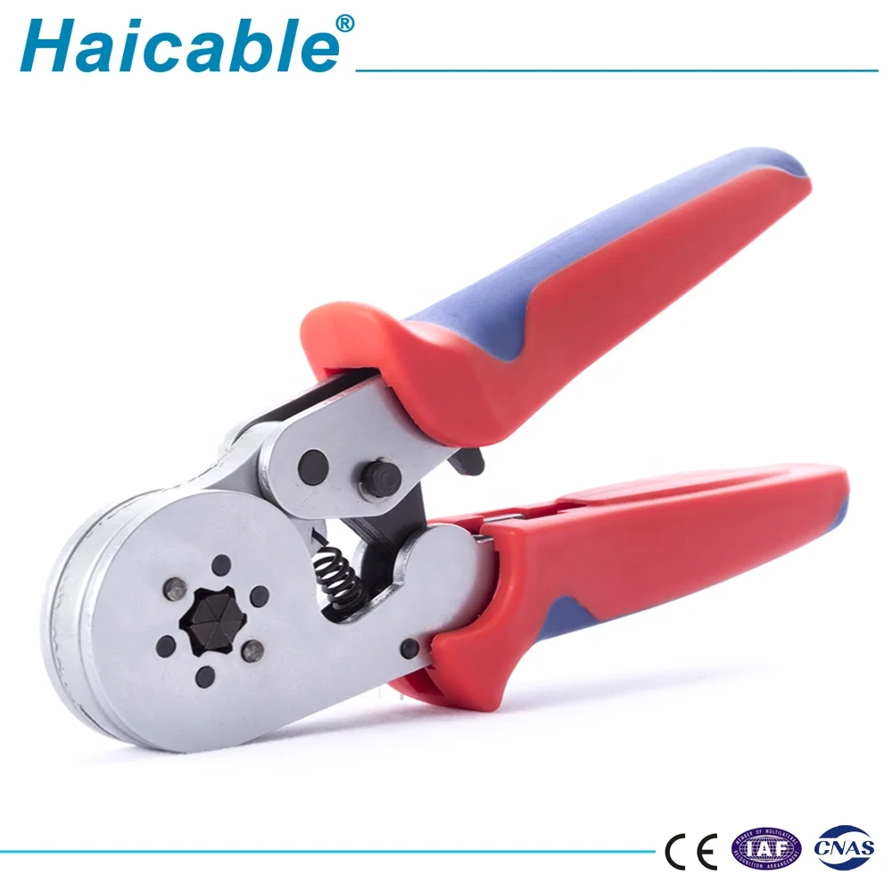 LXC8 6-6 Hexagon crimping cable ferrules crimping plier for Twin end sleeves 2*0.25-2*4.0mm2/2*20-2*11 AWG