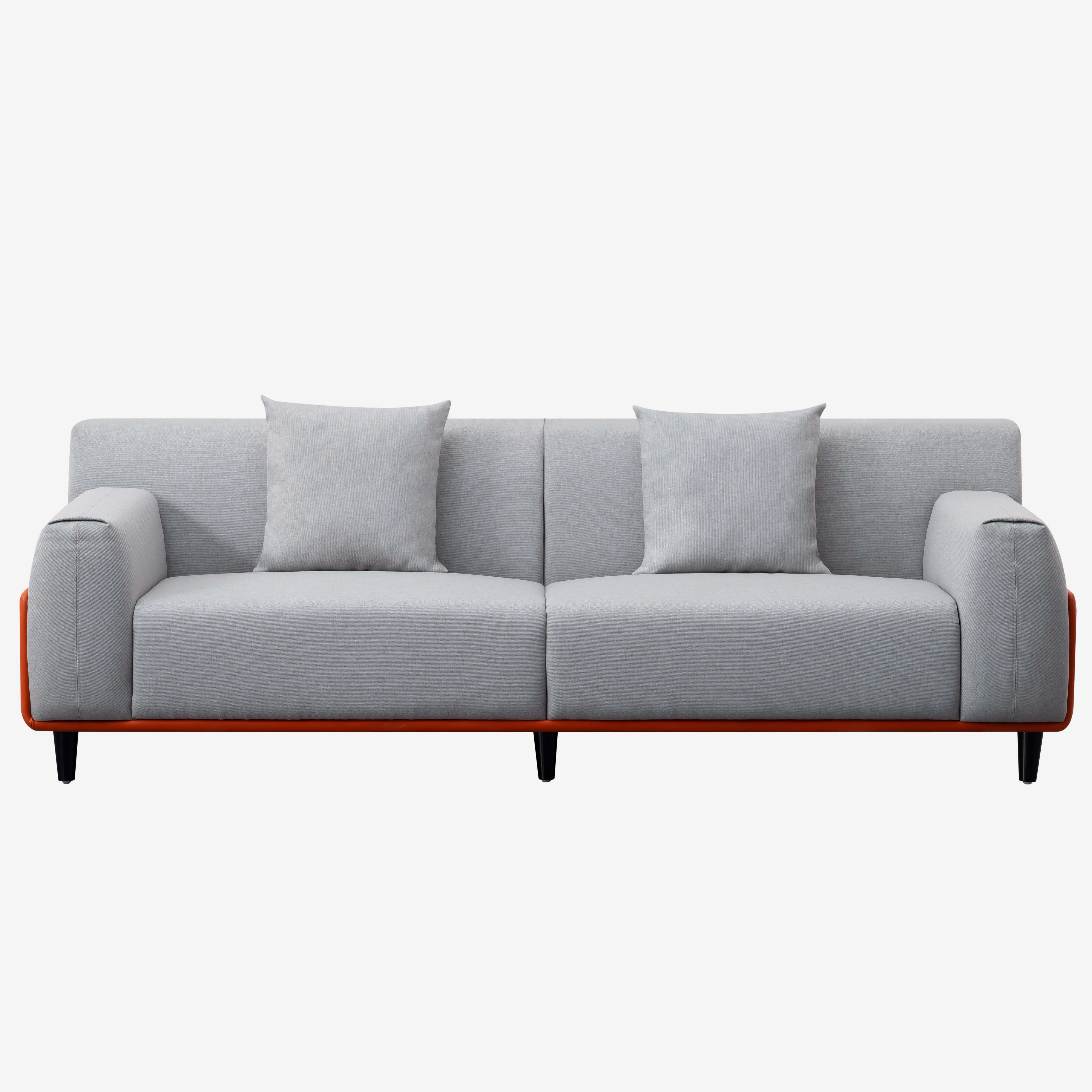 Home Hotel Living Room Furniture Sofas Sectionals Living Room Leather Fabric Upholstered Sofa Set Wooden Frame Lounge Sofa