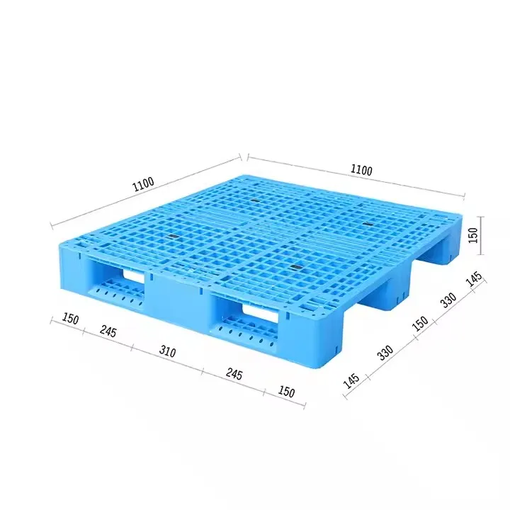 1000*800*150mm HDPE Three Runners Small Size Steel Plastic Reinforced Racking Pallet TP-1008WH