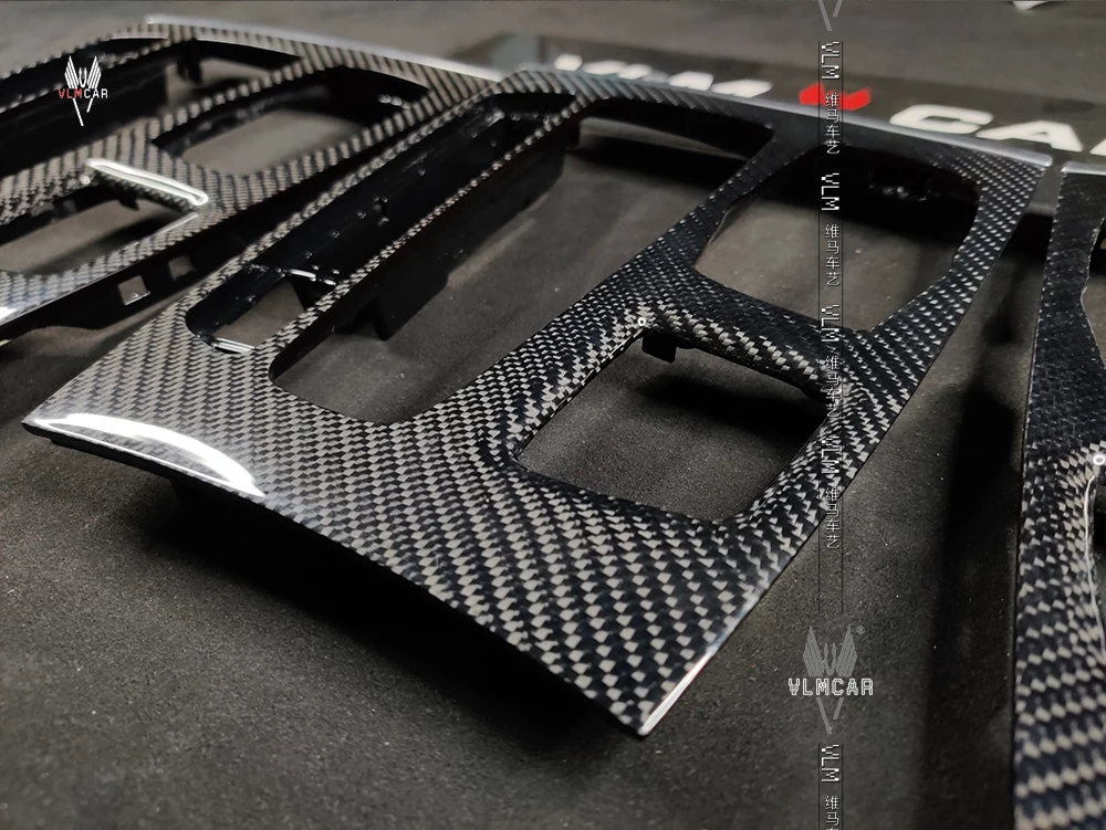 Carbon fiber interiors for BMW X5 X6 F15 F16 Instrument panel trim  strip Central control cover