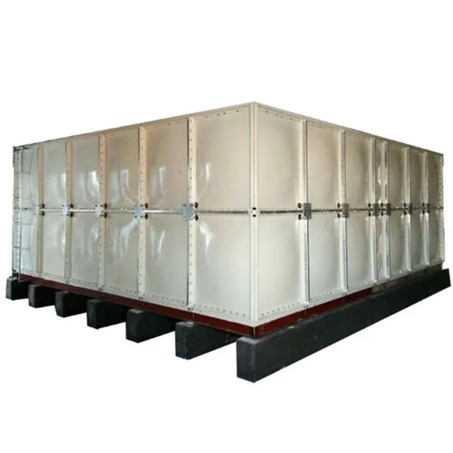 Fiberglass SMC panels modular bolted connection water tank rectangular building roof water storage tank