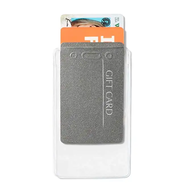 
Clear Transparent Plastic PVC ID Card Name Badge Holder Sleeve Pouch with Resealable Zip 