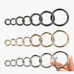 Various sizes metal gate O rings shiny gold 50mm 25mm spring open rings
