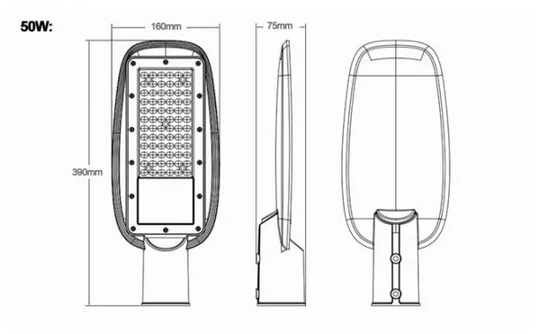 Street Light Control Outdoor Led 30w 60w 90w 150 Watt Lights Road All In One Hot Sale Ip66 Waterproof Led