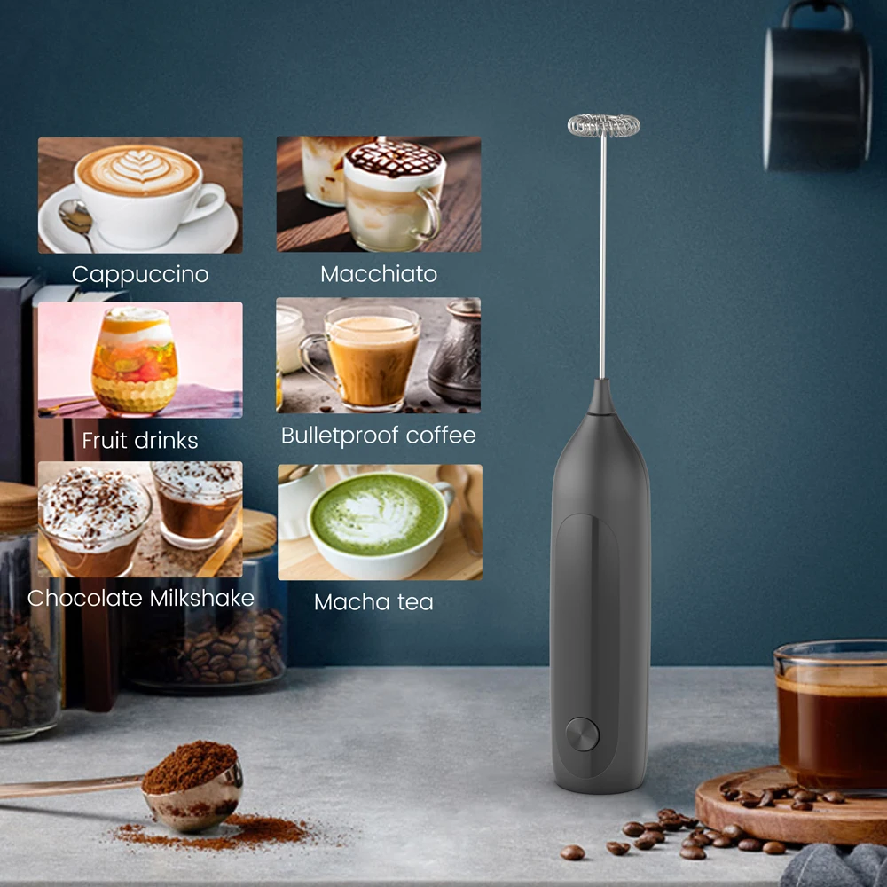 Wholesale New 2AA Batteries Mini Handheld Milk Frother Electric Mixer for Coffee,Chocolate
