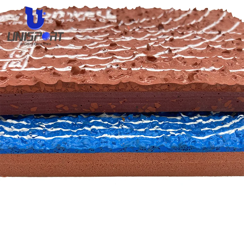 Full PU Running Tracks EPDM Stadium Surface Synthetic Spraycoat Rubber Running Tracks Sandwich System For
