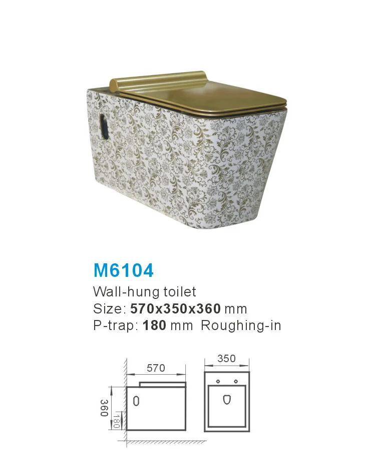 Wholesale Wash Down High Quality Black Wall Mounted Ceramic One Piece Bathroom Wall Hung Wc