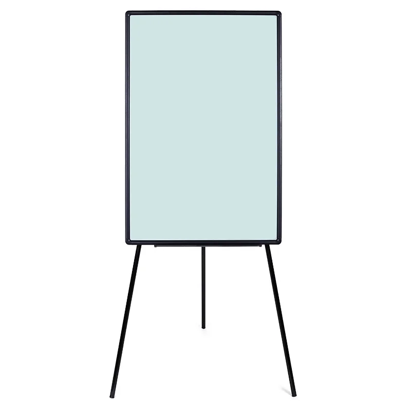 High quality magnetic Surface Glass Whiteboard Mobile Flipchart With Legs white board stand Interactive Notice Board