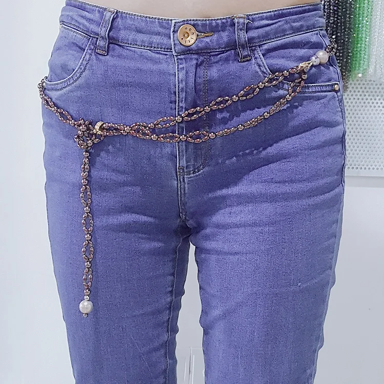 pearl bead decorative chains for clothes factory