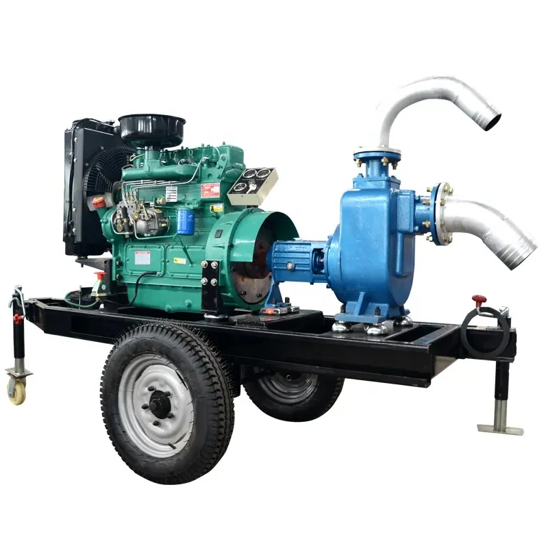 large capacity multi cylinder diesel agriculture irrigation self-priming river water pump